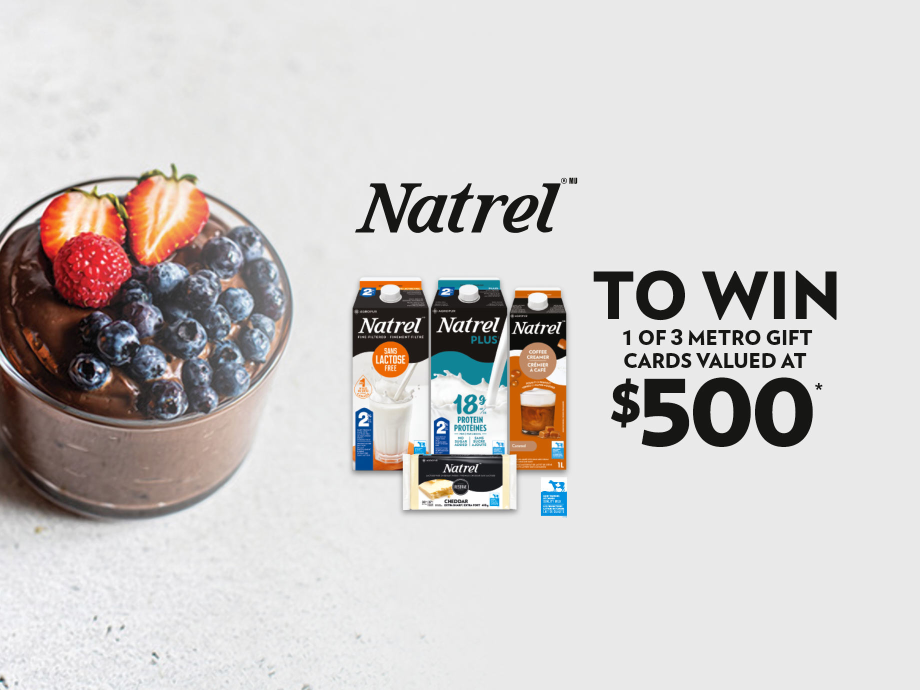 TO WIN* 1 of 3 Metro gift cards valued at $500*