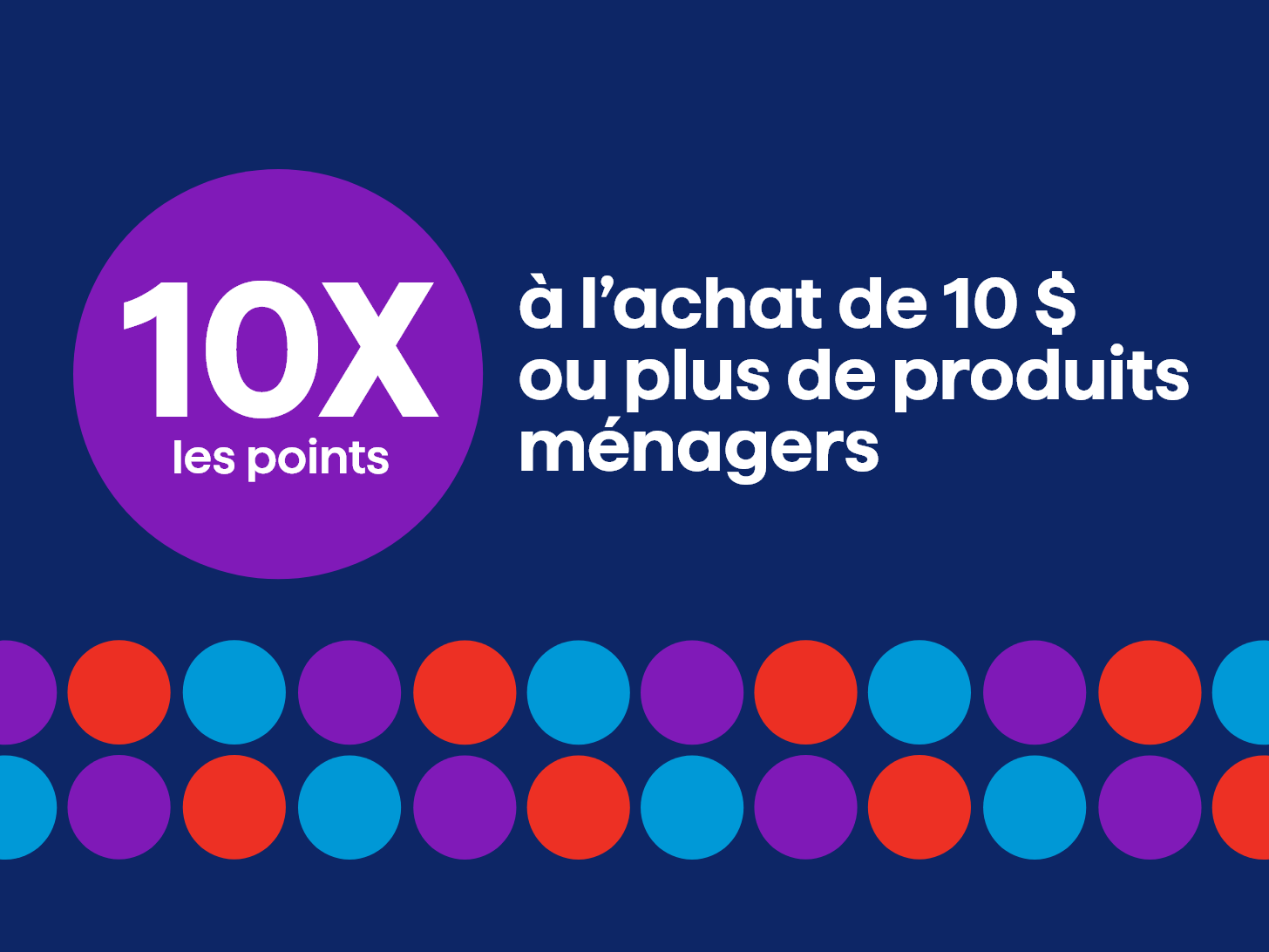 10X les points à l'achat de 10 $ ou plus de produits ménagers