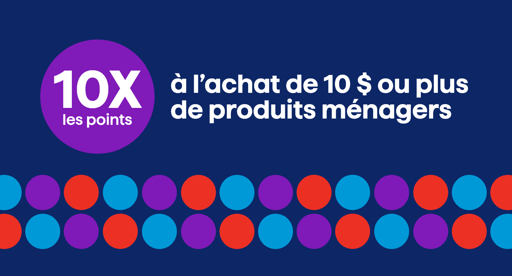 10X les points à l'achat de 10 $ ou plus de produits ménagers