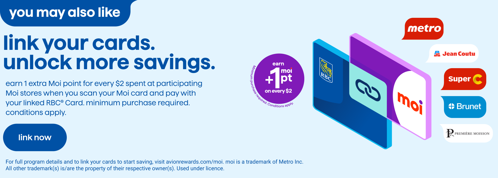 link your cards. unlock more savings.